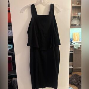 Classic Black Sleeveless Layered Dress